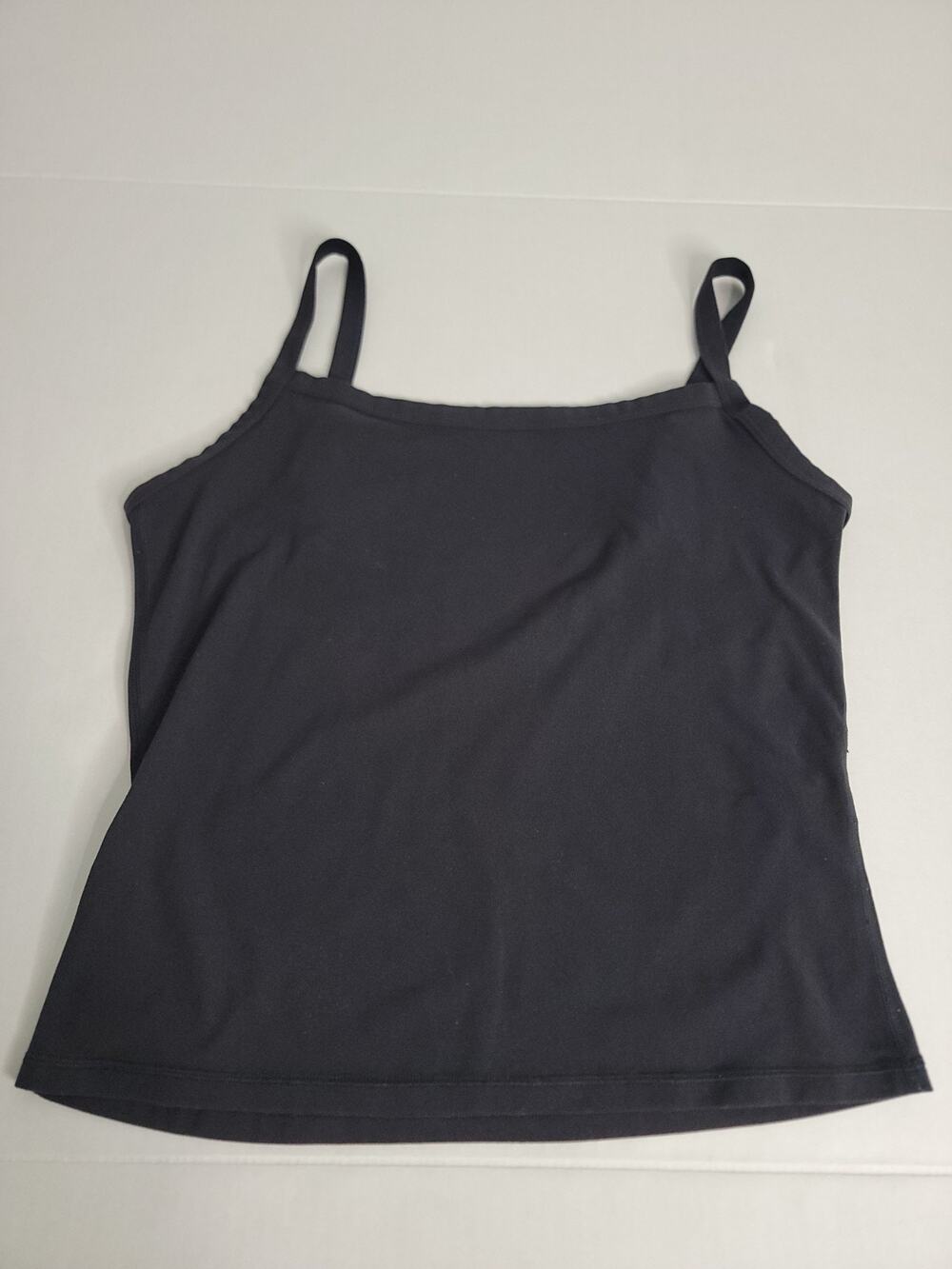 Aritzia Golden Womens LArge Black Spaghetti Strap Tank Top Adjustable Straps